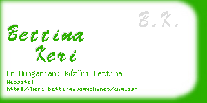 bettina keri business card